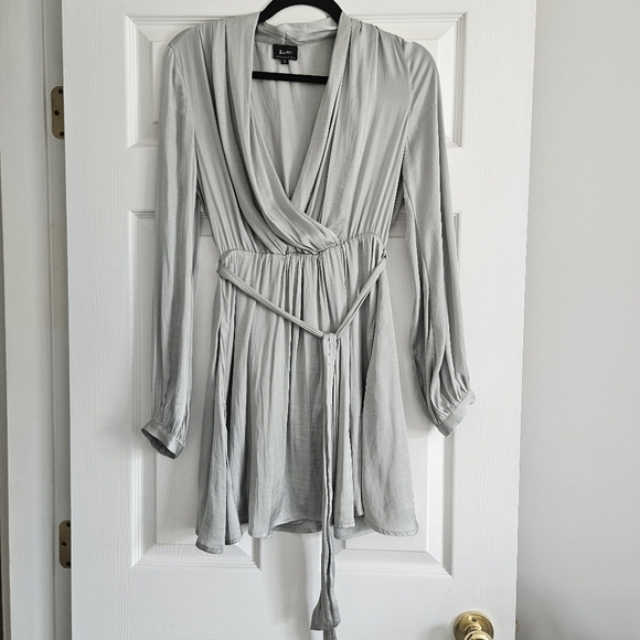 Bardot Wrap Dress - Sea Foam - Picture 1 of 10